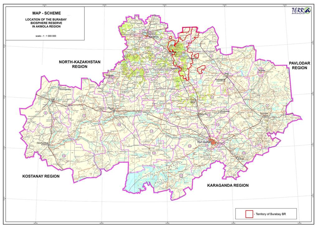 Administration Map on Burabay BR A3