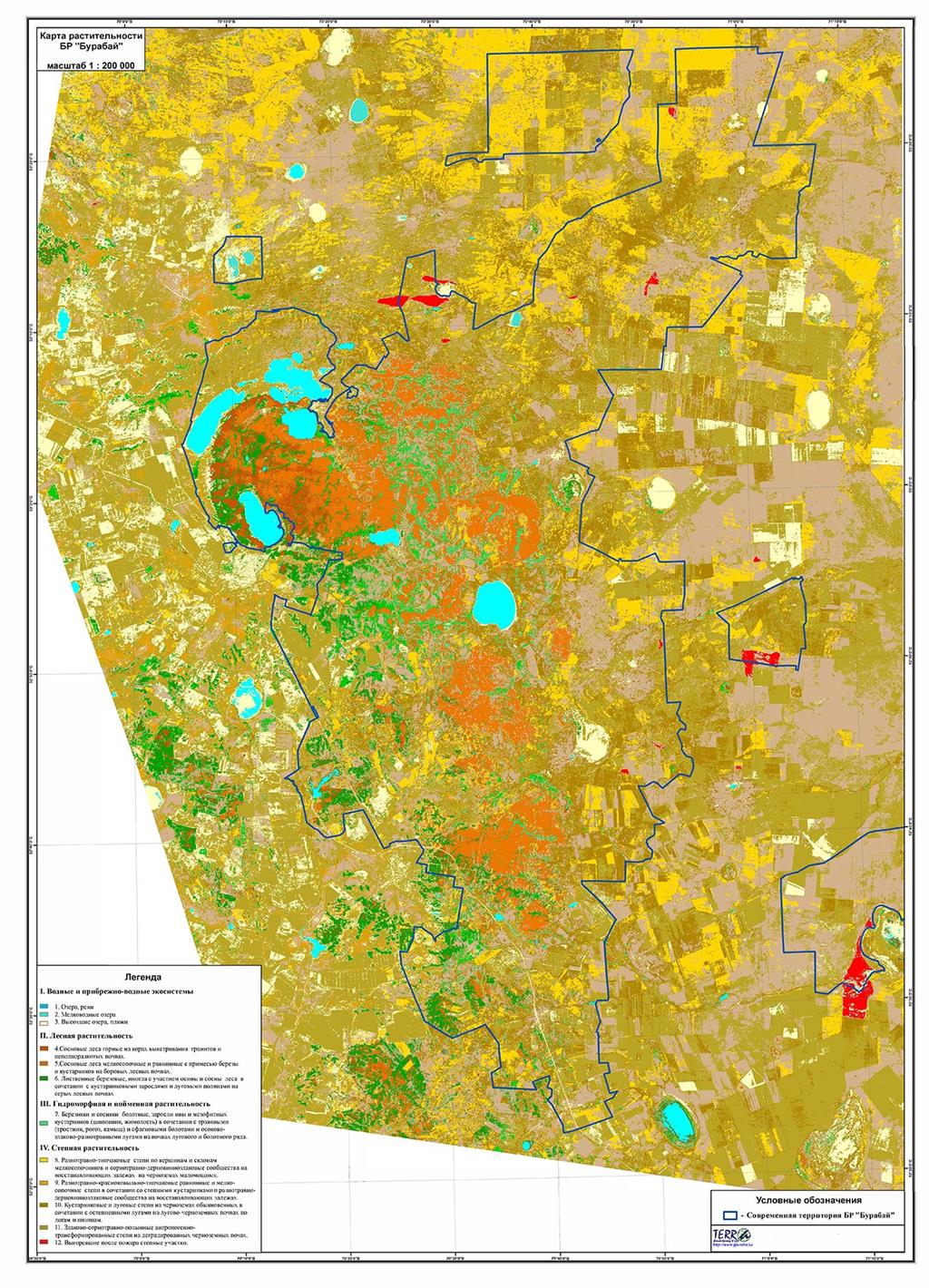 04 WEB Карта растительности БР Бурабай
