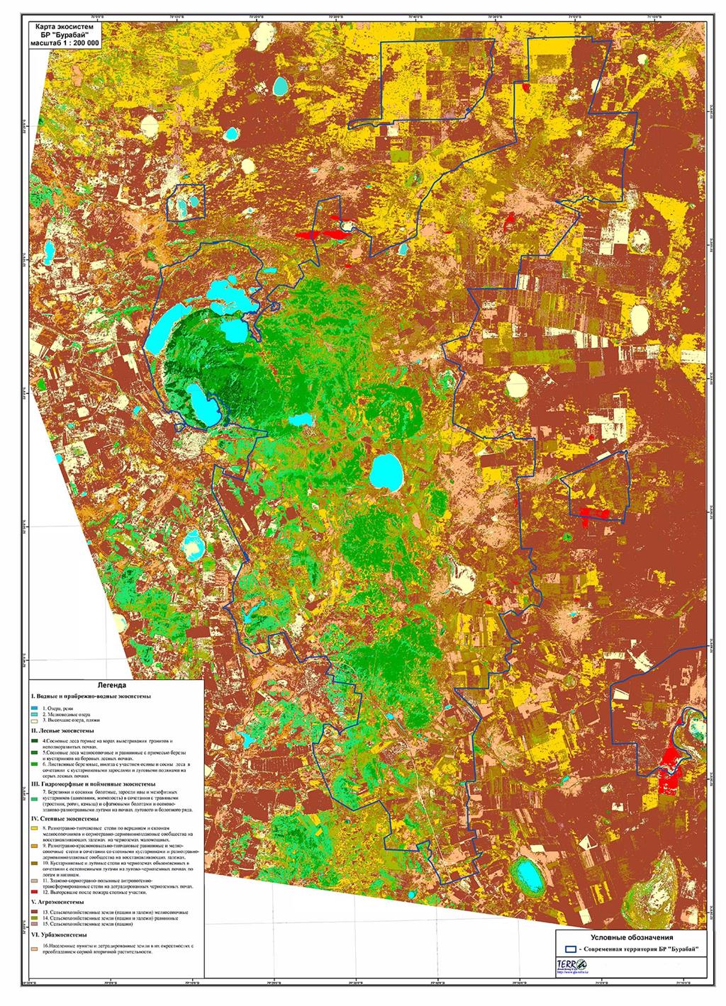 05 WEB Карта экосистем БР Бурабай