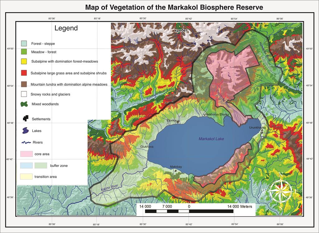 Map of Land Use Markakol curvesA3