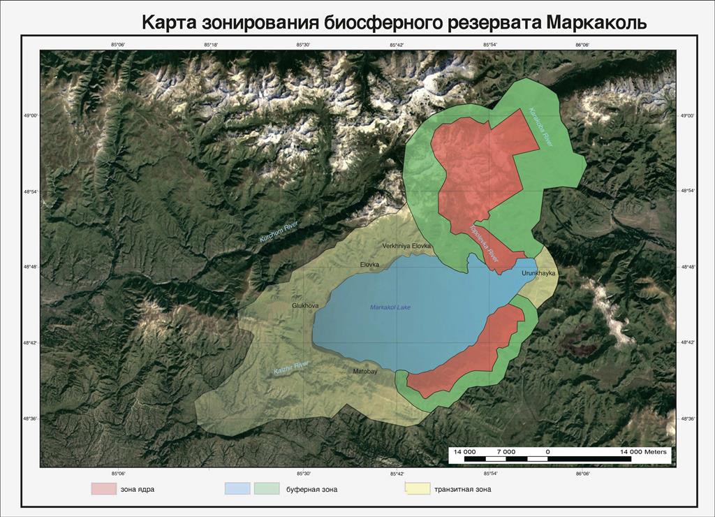 Карта зонирования БР Маркаколь